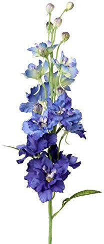 artplants.de Künstlicher Rittersporn RASMINE, blau, 60cm, Ø 10cm - Delphinium Blume - Kunstblumen