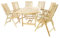 Nexos Trading DIVERO Gartenmöbelset Sitzgruppe Teakholz Natur Tisch 170/230 cm ausziehbar 6 x Hochlehner Gartenstühle mit Armlehne und hoher Lehne mehrfach verstellbar