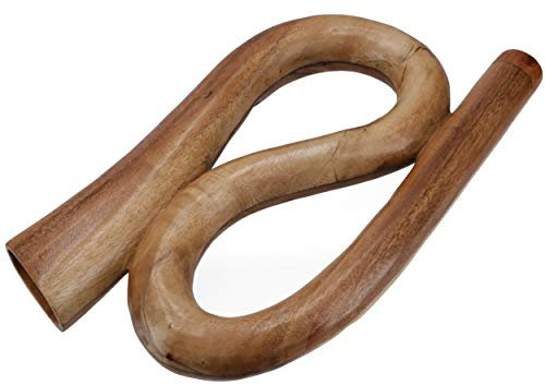 GURU SHOP Rundes Didgeridoo (Holz) - Modell 6, Braun, 50x30x6 cm, Musikinstrumente