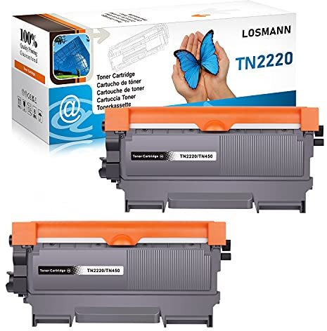LOSMANN 2x Toner Kompatibel für Brother TN-2220 TN2220 TN-2010 TN2010 für HL-2250 DN DNR 2270 DW 2275 DW 2280 DW, MFC-7360 N Ne 7460 DN 7470 D 7860 DN DW,DCP-7055 DCP-7055W DCP-7057 DCP-7060 DCP-7060D
