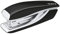 Leitz Mini-Heftgerät, 10 Blatt Tacker mit 1000 Heftklammern, Hefter aus Metall mit Kunststoffelementen, WOW Serie, Schwarz, 55281095