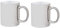 noTrash2003 2er Set Keramikbecher, versch. Farben, Kaffeetassen 350 ml glänzendes Design (Silber/Silber)