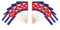 JAVD CYPS 100 Stück Kuba-Flagge, kubanische Zahnstocher-Flaggen, kleine Mini-Stick-Cupcake-Topper, kubanische Flaggen, Länder-Picks, Party-Dekoration, Feier, Cocktail, Essen, Bar, Kuchenflaggen