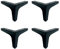 Pieds de Meubles 4 Pouces / 10cm Pieds de Canapé, Lot de 4 Pieds de Meubles Jambes D'armoire Triangulaires en Métal Pieds de Meubles de Remplacer Noirs pour Meuble Canapé Table de Chaise