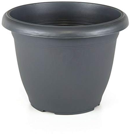 Tamersgifts Large Plastic Round Garden Flower Plant Pot Planters (Anthracite, 68cm Diameter x 53cm Height)