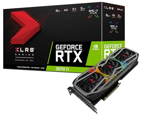 PNY Tarjeta gráfica GeForce RTX™ 3070 Ti 8GB XLR8 Gaming Revel Epic-X RGB™ Triple Fan