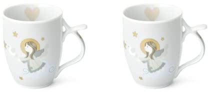 Cha Cult 2 X teemando® Becher Angels Porzellan mit Goldauflage 0,35 l = 2 Becher
