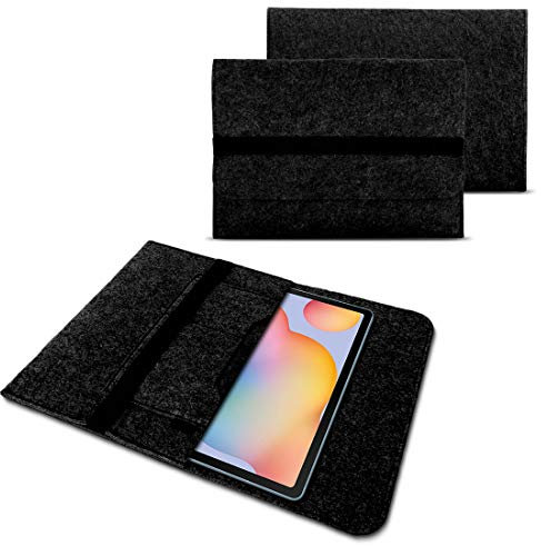 NAUC Sleeve Hülle kompatibel mit Samsung Galaxy Tab S11 S10 S9 S8 S7 Plus/FE 5G Netbook Ultrabook 12,4 Zoll Laptop Filz Case Laptoptasche Schutztasche, Farben:Dunkel Grau