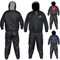 AQF Tuta Felpata Uomo Tuta da Sauna Dimagrire Velocemente Sauna Suit Tuta Sauna Dimagrante Donna E Uomini Per Palestra E Jogging Ecc (Nero, 5XL)