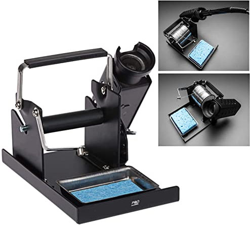 Soldering Iron Stand Station & Solder Reel Dispenser Holder with Cleaner Sponge
