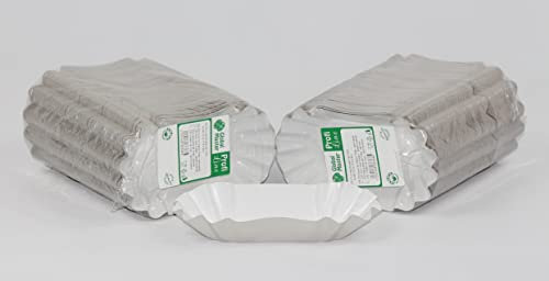 Commerline 250 Stück Pappteller KUOB Pommesschalen | 10,5 x 17,5 x 3 cm Einwegteller | Partygeschirr Einweg Papierteller | Kuchenteller Einmalgeschirr | Pappgeschirr Imbissteller (250, KUOB)