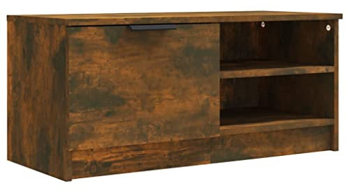vidaXL Mobile TV Rovere Fumo 80x35x36,5 cm in Legno Multistrato