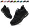 Bawalon Arbeitsschuhe Leicht Herren Sicherheitsschuhe Damen rutschfest Sportlich Stahlkappenschuhe Atmungsaktiv mit Stahlkappe Arbeitsschutzschuhe Pures Schwarz EU 45