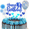 40. Geburtstag Deko Mann Blau Tortendeko 40 Geburtstag Glitzer Königsblau Happy 40th Birthday Cake Topper 40 Jahre Alt Geburtstagsparty Kuchen Kuchendeckel Geburtstag Cupake Topper Party Dekoration