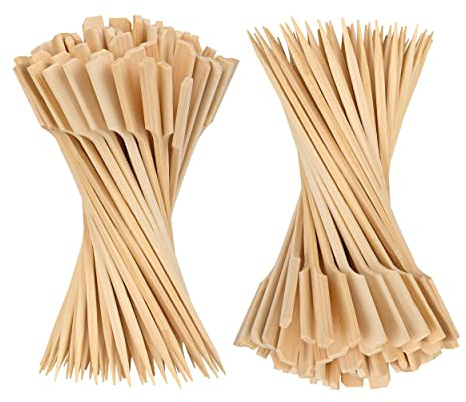 8,9 cm Bambusspieße, 300 Stück Bambus-Paddel-Holzspieße, Zahnstocher für Vorspeisen, Cocktailspieße für Getränke, Lebensmittelspieße, BBQ, Sandwich, Grill-Snacks.