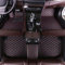 BPOOBP Auto Fußmatten Leder Bodenmatte für Polo GTI 2012-2016 Allwetter Fussmatten Set Zubehör Fußmatte Schwarz Rot
