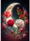 QENSPE 5D Diamond Painting Mond Diamant Painting Bilder Rosen Diamond Art Erwachsene Full DIY Diamant Kunst Malerei Stickerei Set Kreuzstich Bilder Home Wand Dekor 30x40cm / 12x16 inch