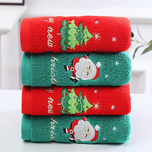 HEITIGN Handtuch Weihnachtsgesicht 30 * 24 * 6 2 Stück Weihnachtsgesichtstuch Weihnachten Roter Weihnachtsmann Neujahrsgeschenk Waschhandtuch Handgesichtstuch Handtuch Zuhause