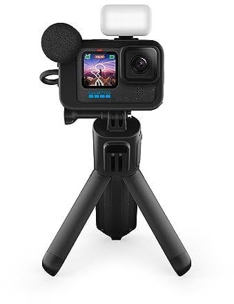 GoPro HERO12 Black Creator Edition - Comprend Volta (poignée de Batterie, trépied, télécommande), Media Mod, Light Mod, Batterie Enduro et étui de Transport