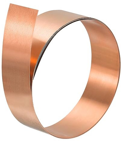 uxcell Rollo de lámina de cobre, placa de lámina de metal de 1000 mm x 20 mm x 1 mm