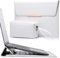 HYZUO 15-16 Zoll Laptop Hülle mit Integriertem Ständer für MacBook Pro 16 M4/M3/M2/M1 2025-2019, Pro 15, XPS 15, Damen Laptophülle mit Kleiner Tragetasche, Krokodil-Muster Weiß