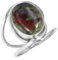 Jeweloporium 925 Sterling Silber Ringe für Damen Größe 57(18.1) Mehrfarbig Echt Dragon Blood Jasper mit Stein Kostüm Silber Ringe Weihnachten - Geschenk Jahrgang Schmuck