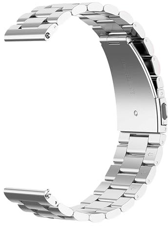 OcioDual Bracelet Homme Métallique Acier Inoxydable Couleur Argent 16mm, Montre Connectée, Bracelets Universels