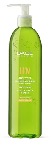 Laboratorios Babé Reines Aloe Vera Gel, 395 ml, erfrischend, feuchtigkeitsspendend, beruhigend und regenerierend, ideal für Sonneneinstrahlung, Rasur, Haarentfernung und medizinisch-ästhetische