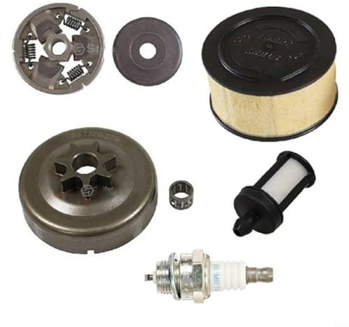 7-teiliges Stirnrad mit Lager, Kupplungsmontage und Tune-Up-Kit, Ritzel-Unterlegscheibe, Kugellager, Kupplungsmontage, Luftfilter, Kraftstofffilterstecker