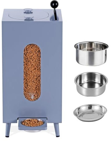 Gamelle surélevée pour chiens de petite, moyenne et grande taille – Gamelle surélevée avec 3 gamelles en acier inoxydable, peut contenir 10 kg de nourriture – Support d'alimentation pour animaux de