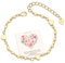 EXGOX Damen Armband Herz 925 Sterling Silber Armband Damen Gold Armband für Frauen Charm Armband Silber Armband Damen Mädchen Modeschmuck für Frauen und Mädchen Geschenke