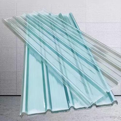 Schlagfestigkeit Glasfaserplatte,1.2 Mm Sonnenscheinplatte,Wellplatte Glasfaser-Tageslichtplatten,Verkleidungspaneele Dachplatten mit Uv-Schutz Gegen Regen und Schnee (0.9x0.5m/35x20in)