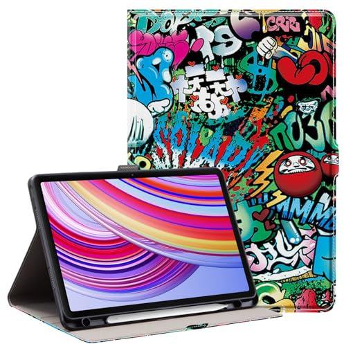 Derwere Ultra Delgada Funda Tablet para Xiaomi Redmi Pad Pro 12.1 Pulgadas 2024 para Redmi Pad Pro Funda con Portalápices,Pintada