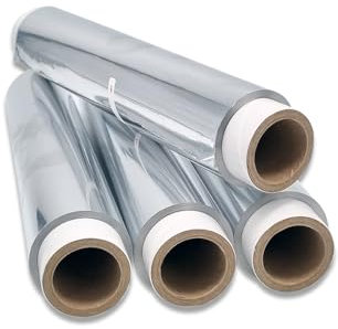 Lot de 4 rouleaux de film d'aluminium - 1500 g - 45 cm x 14 my - Extra résistant