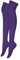 Alanna Jones Girls Ladies Women Plain Over The Knee High Microfiber Socks Cotton Rich Thigh Socks Leg Warmer for Casual Daily Wear UK Size 4-6.5 (Purple)