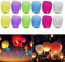 Linternas celestes chinas – Linternas voladoras de papel celestial deseando para un cumpleaños, bodas, aniversarios, monumentos, fiesta (12 unidades coloridas)