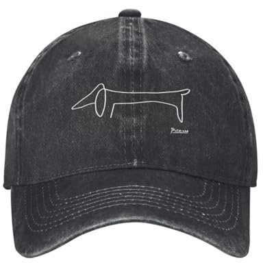 gewaschen Baumwolle Baseball Hüte Unisex Baumwolle Pablo Picasso Hund Dackel Baseball Cap Erwachsene Einstellbar Papa Hut für Männer Frauen Hip Hop