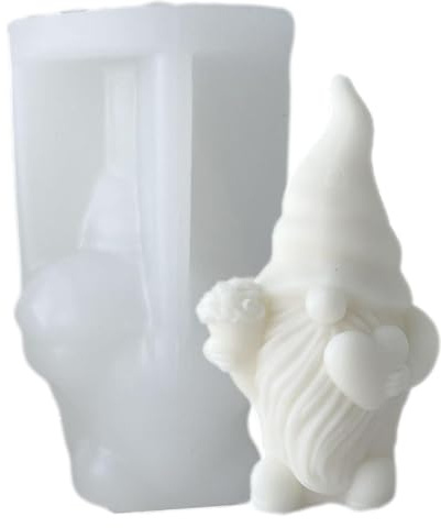 Gnome Silikonform - Wichtel Silikonform, Weihnachten Wichtel Silikon Gießformen, Für Herstellung Von Kerzen, Schokolade, Fondant