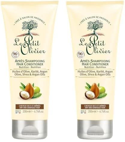 LE PETIT OLIVIER - Après-Shampooing Crème Soin Nutrition - Huiles D'Olive, Karité & Argan - Nourrit, Répare & Protège - Cheveux Secs & Abîmés - Sans Silicone Sans Sulfate - Fabriqué en France - 200 ml