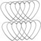 RORPOIR 10st DIY- -Reifen Herz Drahtrahmen Ring Handgemachtes Kranz-kit Herz Draht Kranzform Makramee Schleife Draht Kranz Form Mini Zubehör Herzen Medaillon Silver