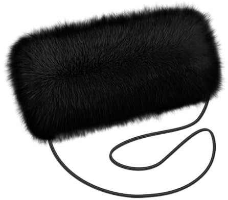 Asudaro Manchon à main, chauffe-mains en fausse fourrure, design chauffe-mains en fourrure synthétique, chauffe-mains d'hiver, chauffe-mains en fausse fourrure, chauffe-mains pratique, pour femmes,