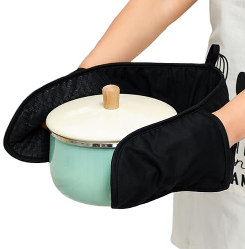 Doppelofen, lange Doppelofen, Topfhalter, hitzebeständig | lange Doppelofenhandschuhe, zum Kochen, Kochen, Grillen, Kochen, Grillen, Mikro-