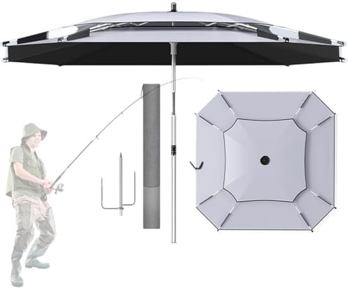 Parasol de Jardin carré inclinable, Protection Solaire UPF 50+, Parasol de Plage (240 cm/8 pi) (Gris 200 cm/6,6 pi)