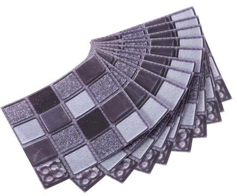 HAMPPLIES 10 Stück selbstklebende Wandaufkleber wasserdichte Fliesenaufkleber Bad Fliesen kleben Zimmerdekoration für selbstklebende Wandfliesen dekorativer Wandaufkleber Fliesenkleber PVC