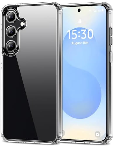 HOOMIL Hülle für Samsung Galaxy S25 FE, Anti-Vergilbung, Transparent | Stoßschutz, Durchsichtige Kratzfeste Harte Rückseite, Unterstützt Kabelloses Laden