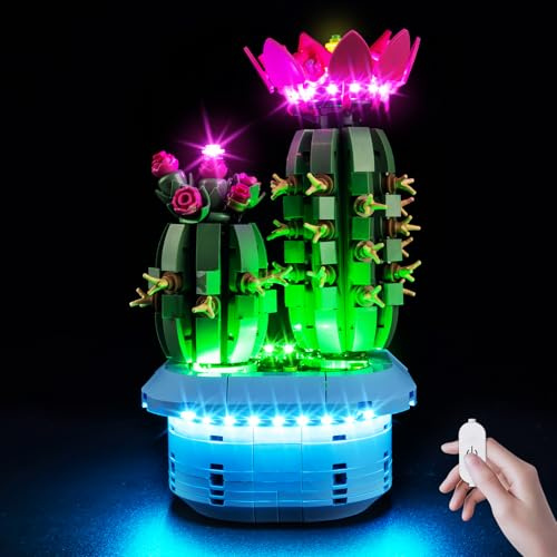 Kyglaring LED Lighting Kit Compatible with Lego Botanicals Flowering Cactus 11509 Building Blocks, Accessories for Lego 11509 Model Set, Touch Version (Not Include Models)