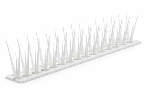 Dissuasore Volatili per Muretto in Plastica HD 50x7,8 cm – Anti Piccioni per Cornicioni e Recinzioni – Bianco – Confezione 10 Pezzi – Lemag srl