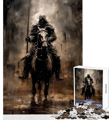 1000-teiliges Puzzle Knight Rider für Teenager DIY-Spielzeug tolles Geschenk für Spieleliebhaber entspannendes Spiel herausforderndes Puzzle Größe 38x26cm