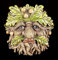 Waldgeist Wandrelief - Eichel Gesicht | Fantasy Baumschmuck Figur Garten
