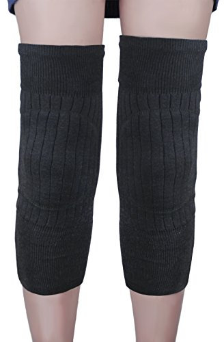 Faxianther Men Women Stretchy Thicken Thermal Leg Warmers Winter Plush Padded Cozy Knee Brace Pads Leg Sleeves Wraps Support Protector Legging Stockings for Outdoor Sports Arthritis Tendonitis